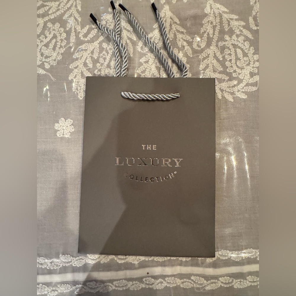 Gray Luxury Collection Gift Bag with beautiful corded handles